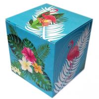 Подарочная коробка для кружки Фламинго с цветами