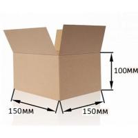 Коробка из гофрокартона бурая 15х15х10см