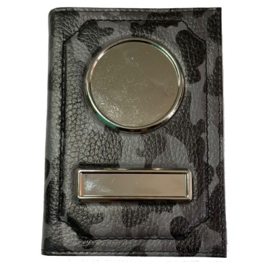 Обложка для автодокументов с линзами под вставку, натуральная кожа, флоттер, камуфл