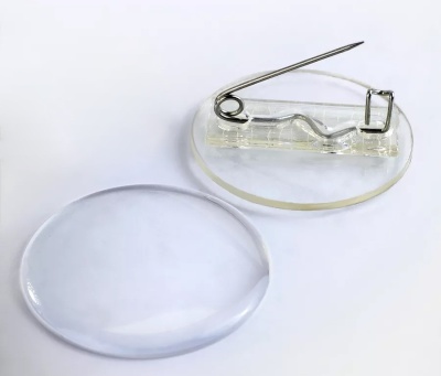 Значки акриловые под вставку круг D35мм с линзой2