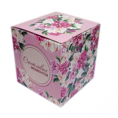 Подарочная коробка для кружки Пионы (без окна)