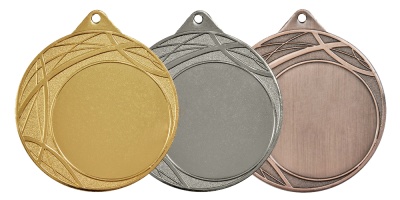 Медаль металлическая Асимметрия D=7 см, 3шт