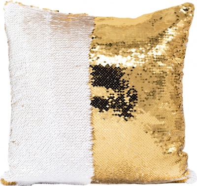Наволочка волшебная бело-золотая (40x40см, с пайетками, супермягкая)
